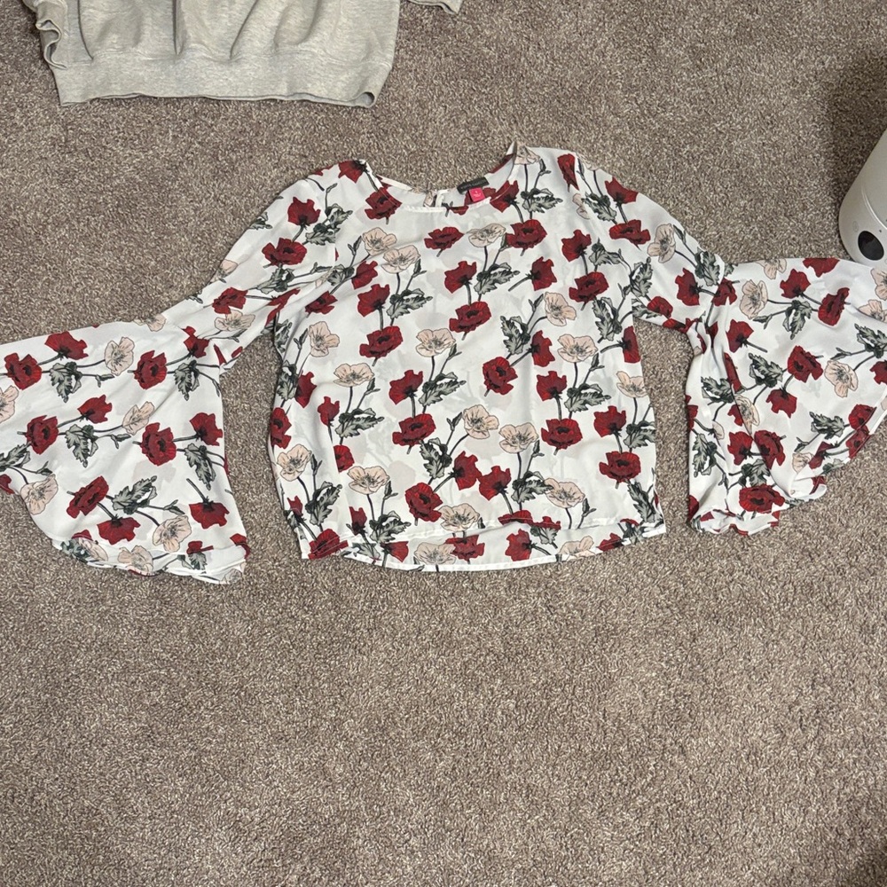 Floral Bell Sleeve Top